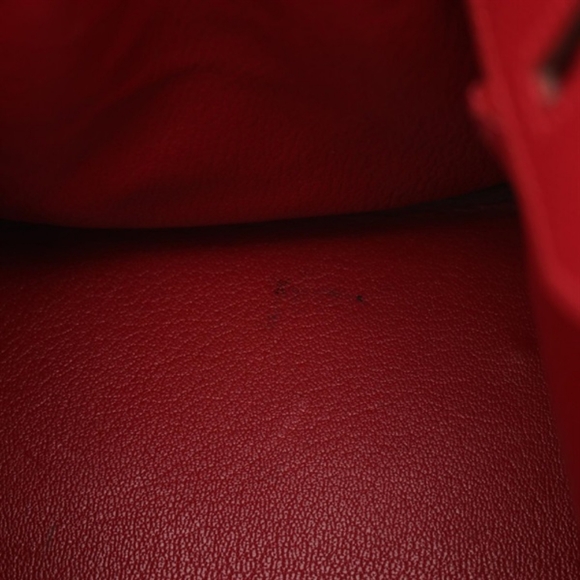 HERMÈS 1996 Birkin 30 Gold Hardware Courchevel Leather Red Vermillon - Picture 10 of 16